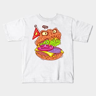 Burger Face Horror Kids T-Shirt